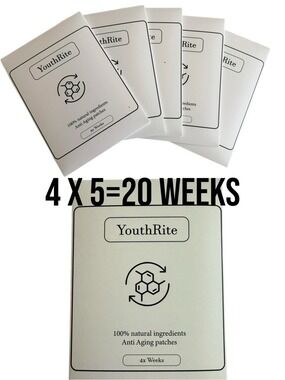 Anti-Aging 💯 All Natural Ingredient Patches by YouthRight - 20 weeks